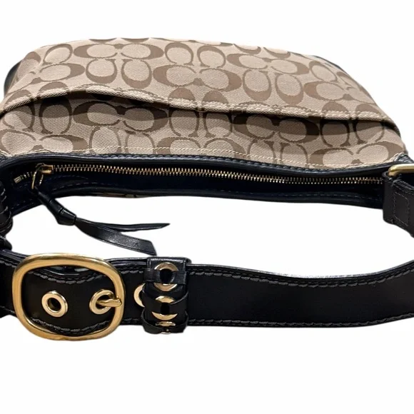 Coach Vintage Signature C Brown Tan Bleecker Hobo Bag - Picture 11 of 16